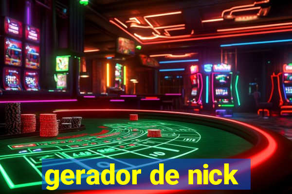 gerador de nick